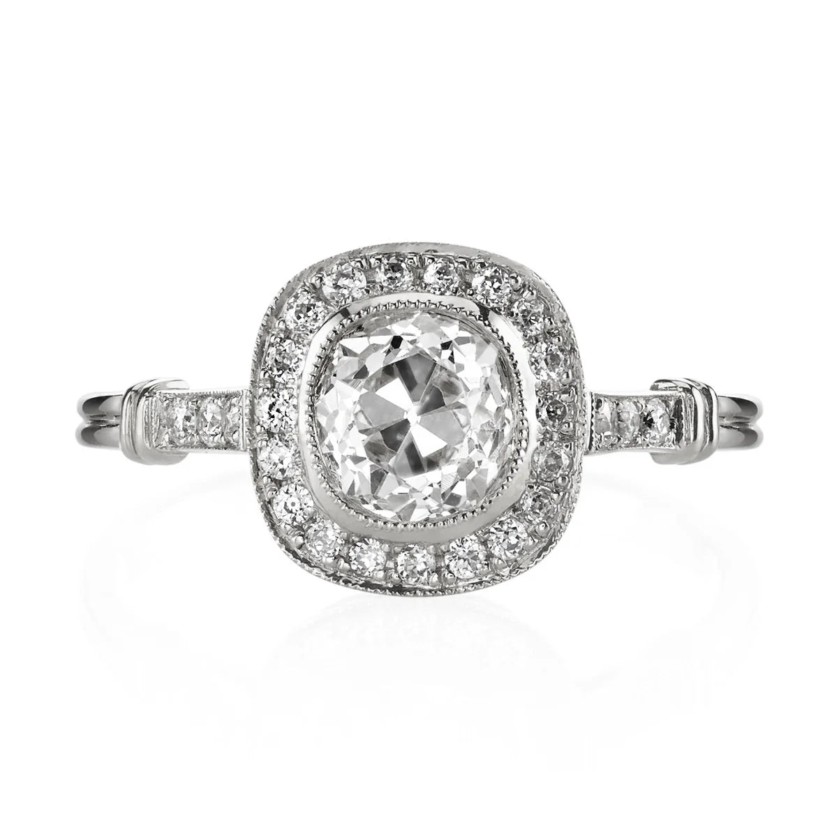 Aimee Halo 1.14ct Old European Diamond Engagement Ring