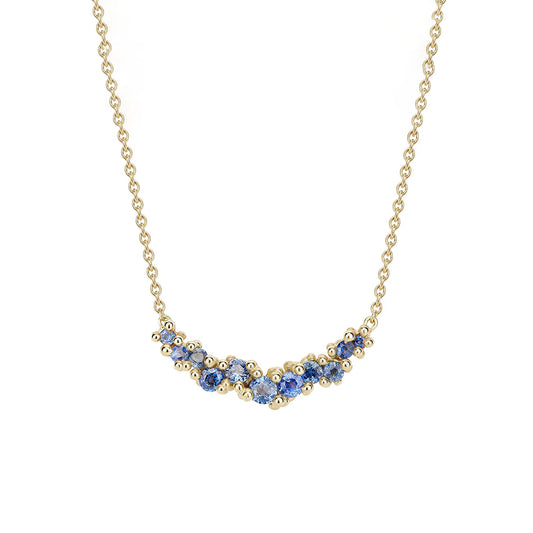 Sapphire Granule Cluster Necklace