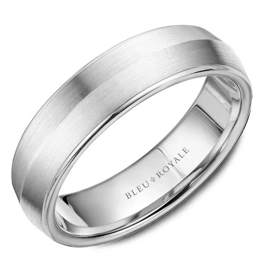 6mm Brushed Knife Edge Wedding Band