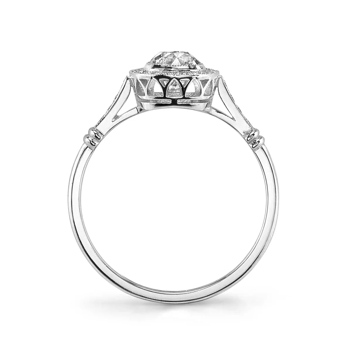 Aimee Halo 1.14ct Old European Diamond Engagement Ring